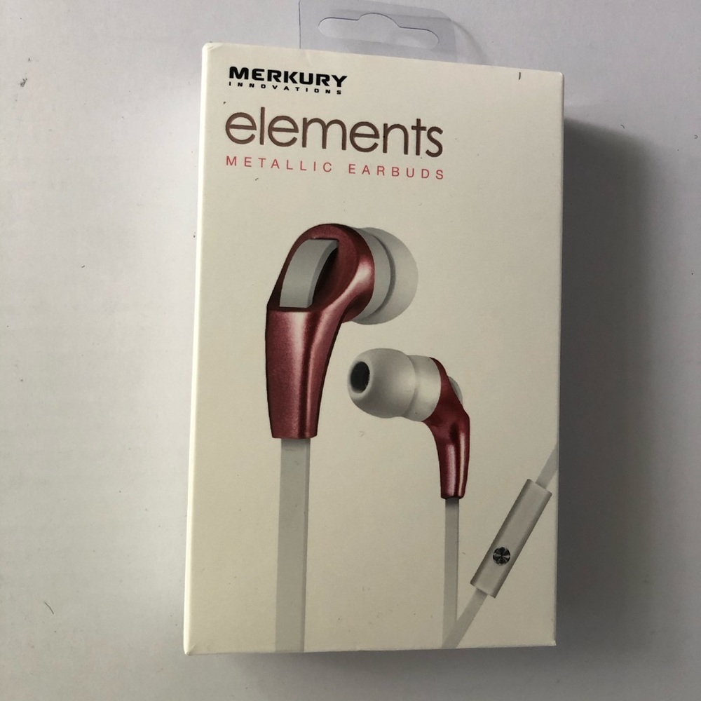 Merkury Innovations METALLIC EARBUDS Pink -White
